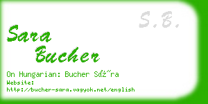 sara bucher business card